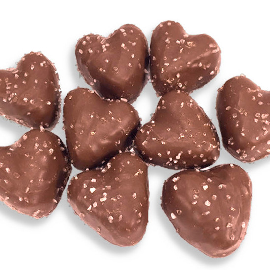 Milk Chocolate Sea Salt Caramel Hearts