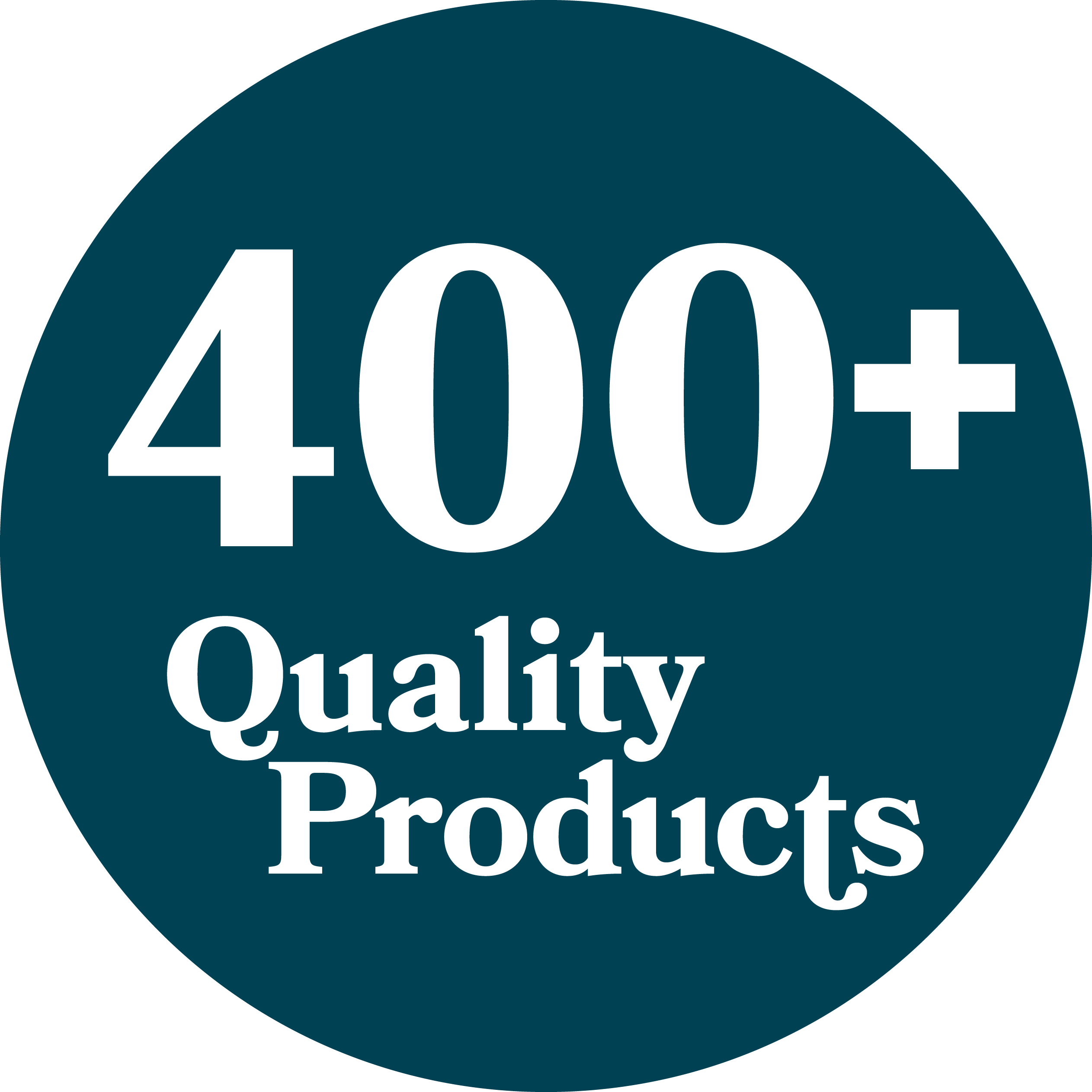 Over 400+ quality products
