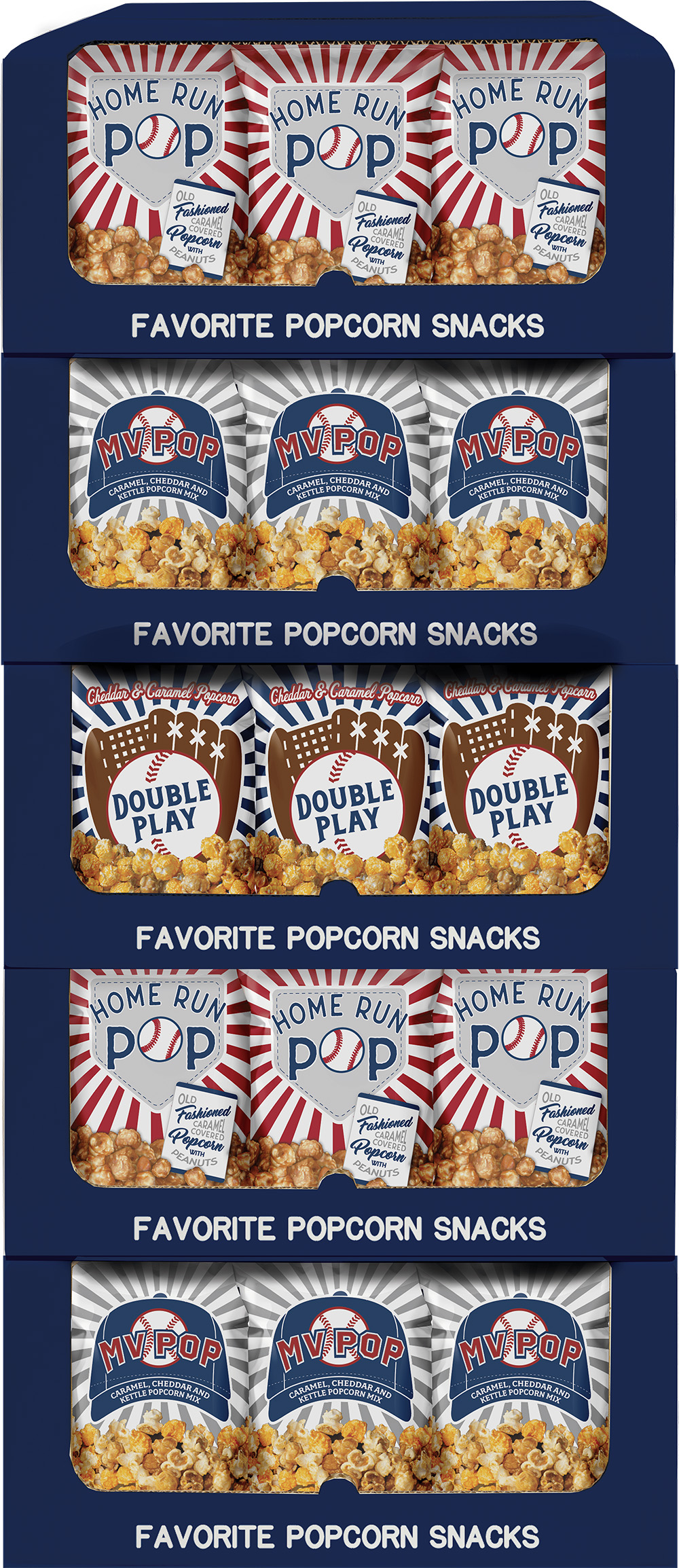 Baseball Popcorn Pop Display