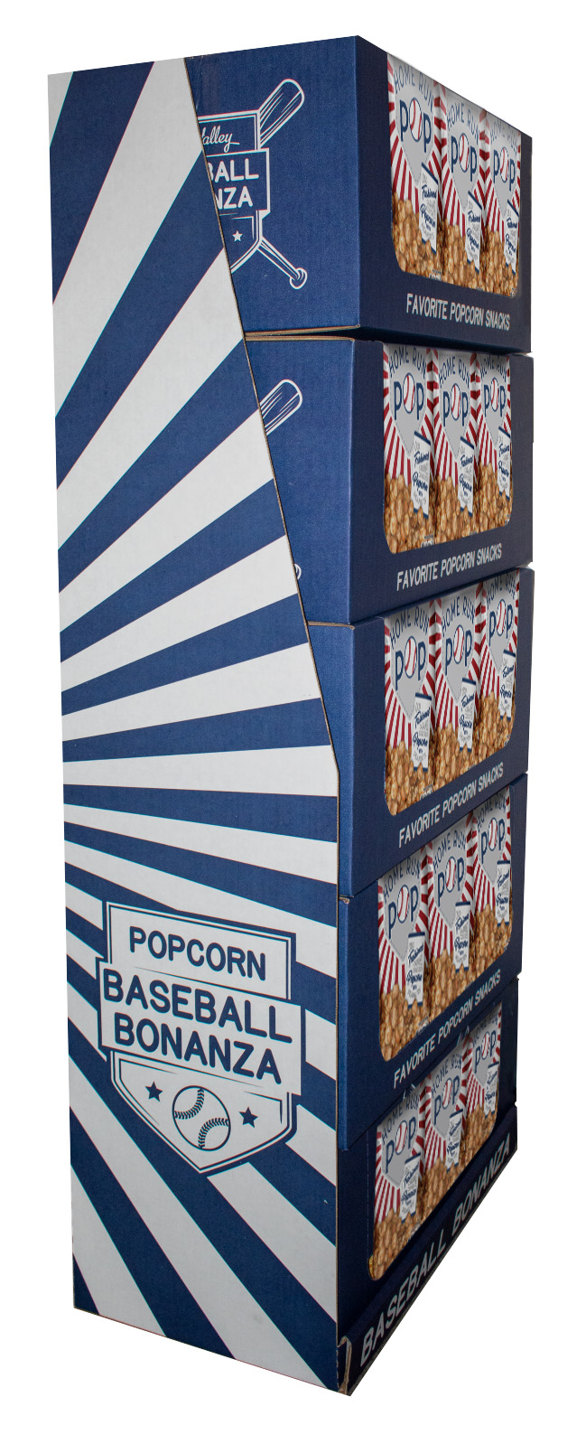 Baseball Popcorn Bonanza Pop Display
