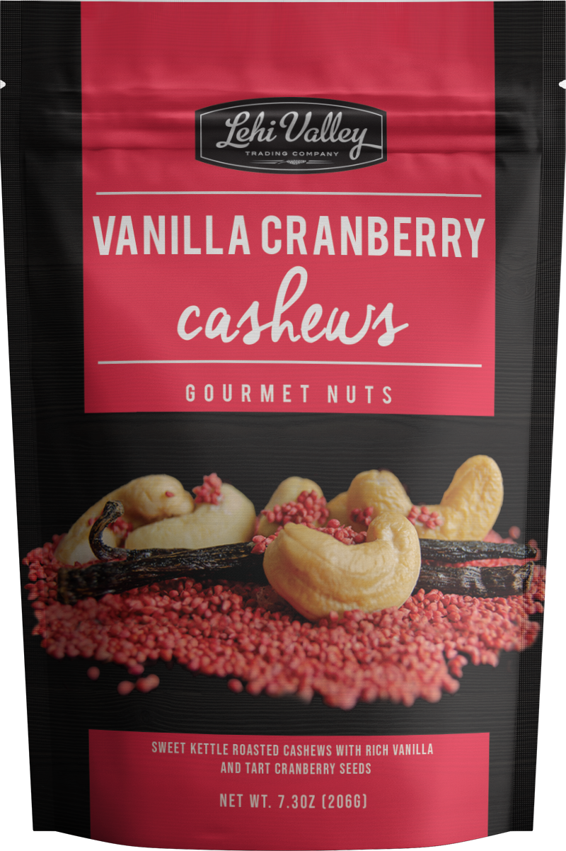 Vanilla Cranberry Cashews Gourmet Nuts private label snacks